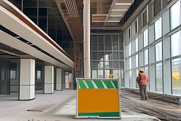 办公楼装修现场施工及时间告示