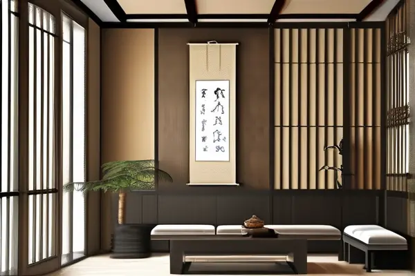 典雅纯中式客厅实景图展示红木家具与窗棂隔断