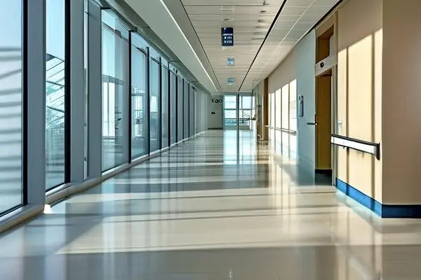 符合院感标准的医院走廊装修实景图