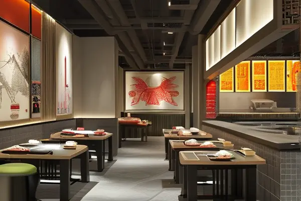 500平火锅店装修施工现场
