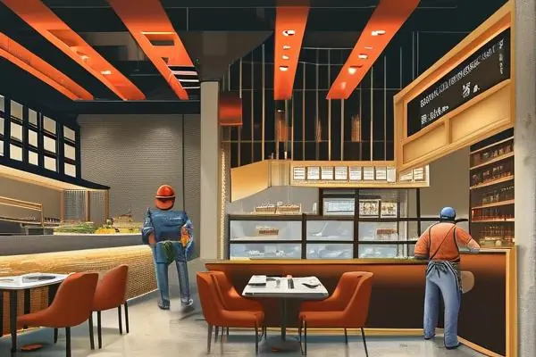 餐饮门店装修施工现场与预算规划