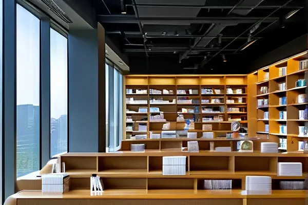 符合装修标准的图书馆阅览室实景图