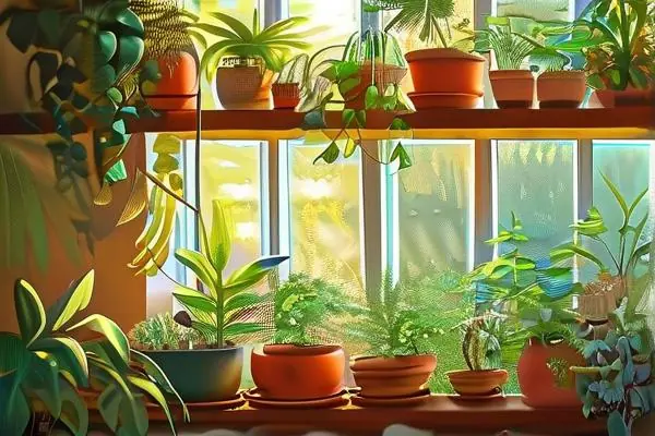 室内盆栽植物花卉展示