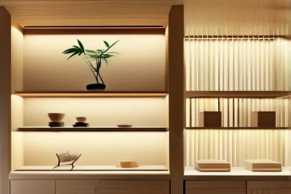 精美的竹质工艺品展示