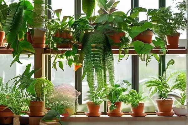 室内绿色植物花草布置效果图