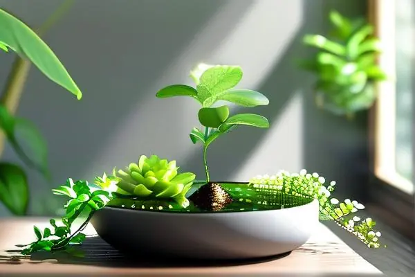 现代简约风格水培植物花盆展示