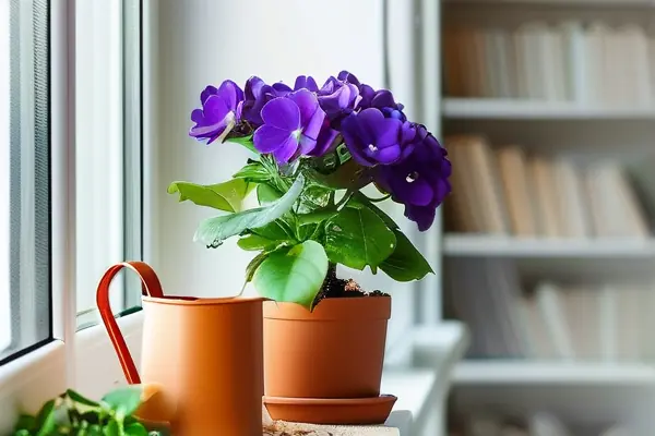 四季开花室内盆栽实景布置图