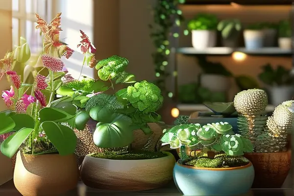 特价室内花卉盆栽展示