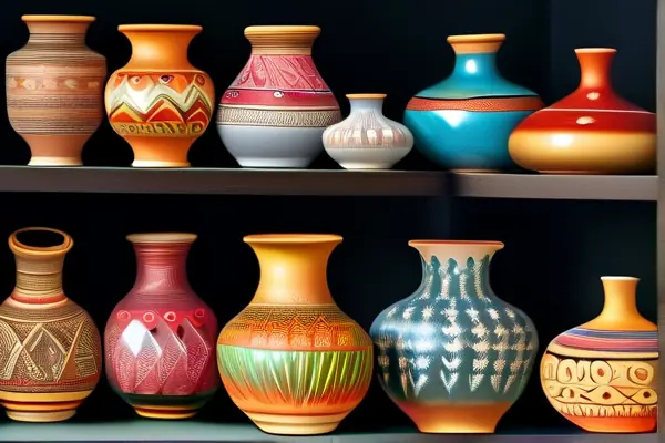 小工艺品展现场展示精美手工艺品