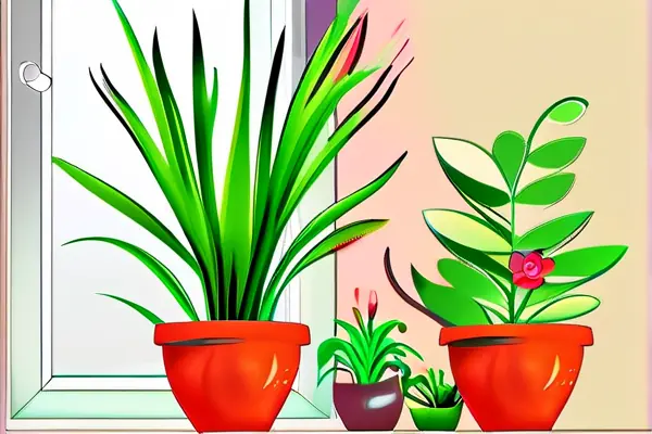 健康茂盛的室内植物花卉养护示意图