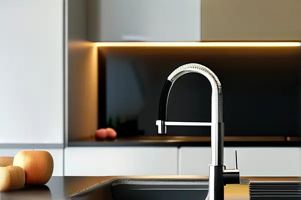 现代厨房插电水龙头实拍图