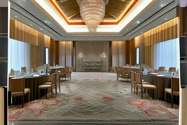 饭店宴会厅装修施工现场
