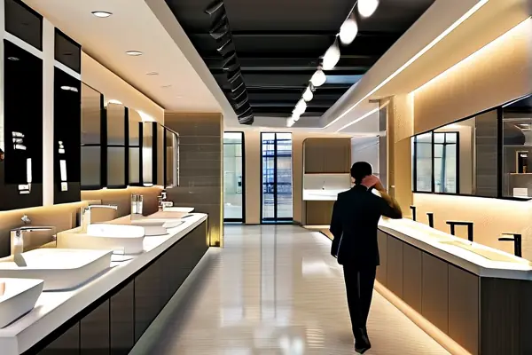 高档洁具批发市场内景