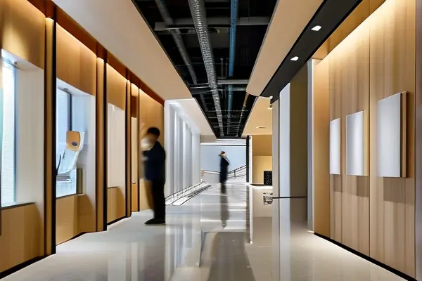 公司展厅装修施工现场