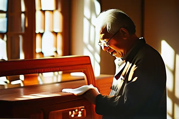 专业师傅示范红木家具保养方法