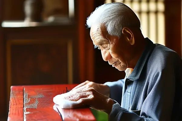 老红木家具保养示范