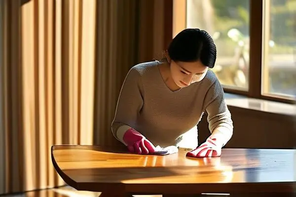 实木家具保养示范