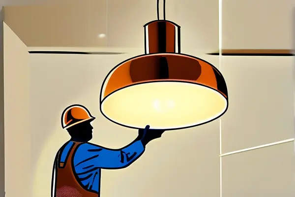 室内灯具安装过程示意图