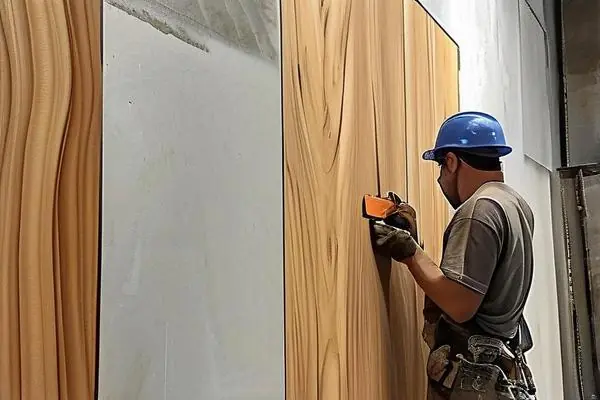 仿木纹漆施工过程展示