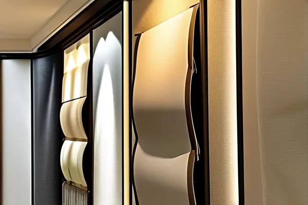 扬州家装师傅展示环保墙布样品及施工效果