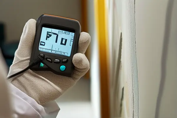 专业人员正在进行乳胶漆甲醛含量检测