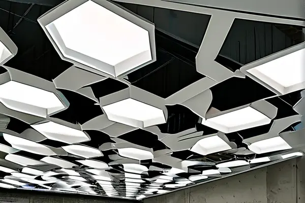 蜂窝板吊顶龙骨安装施工图