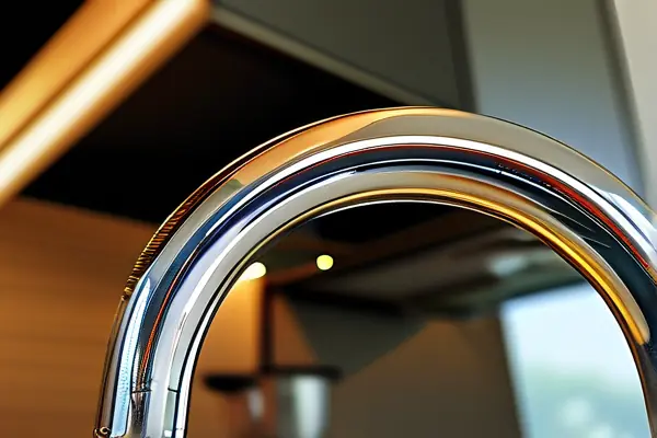 现代厨房不锈钢下水管安装效果展示