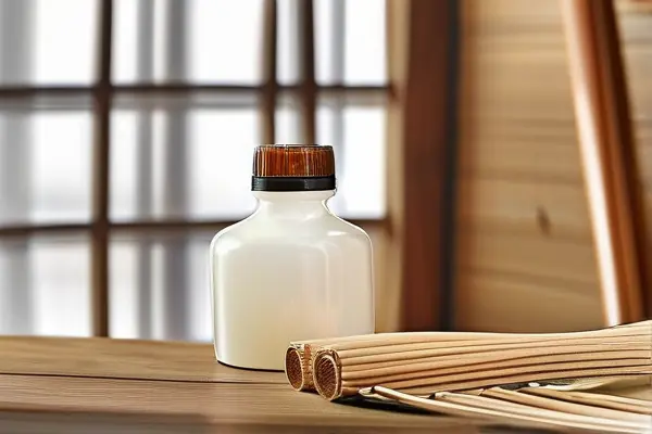 双轮牌白乳胶产品实拍及木工应用场景