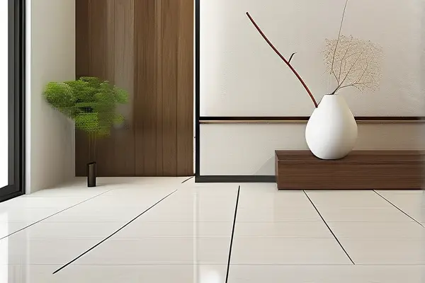白色实木踢脚线在现代客厅中的实际应用效果