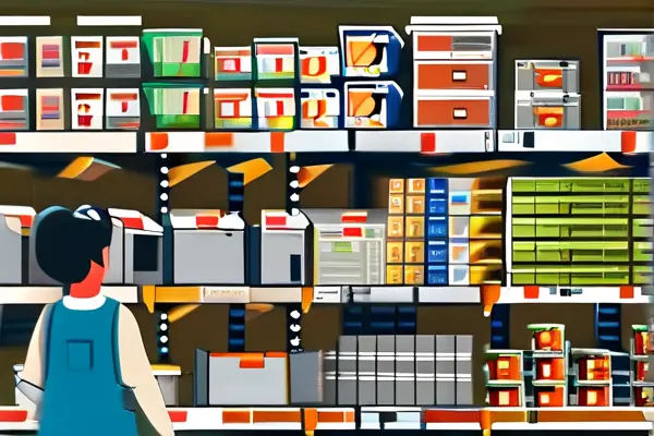 扬州建材五金店内景，顾客正在咨询选购
