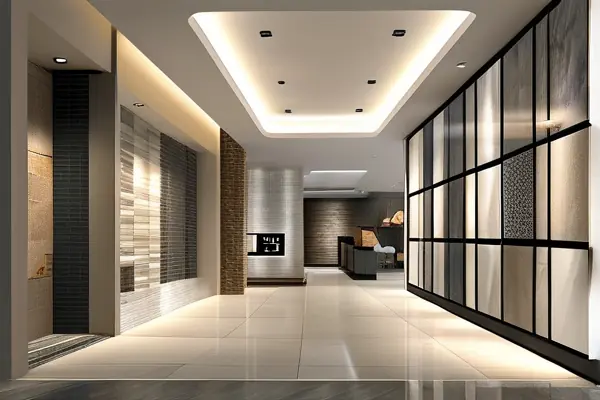 现代化装修建材展厅内景展示