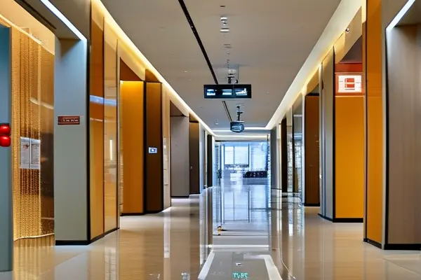 商场装修现场展示防火设施安装过程