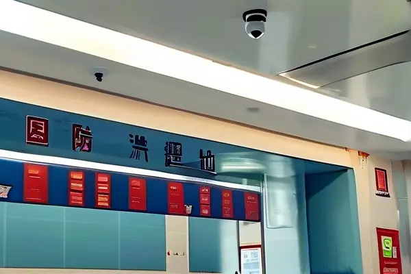 医院装修施工现场，工人按照规范操作