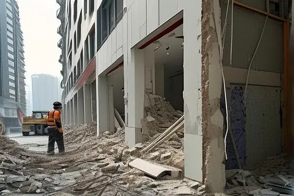 店面装修拆除施工现场