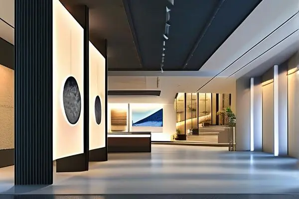 现代展厅设计效果图