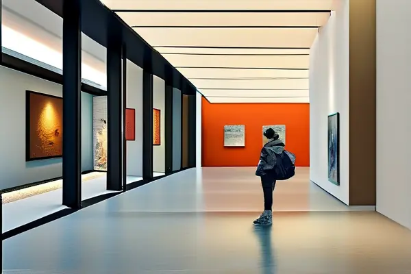 现代化展厅装修实景效果图