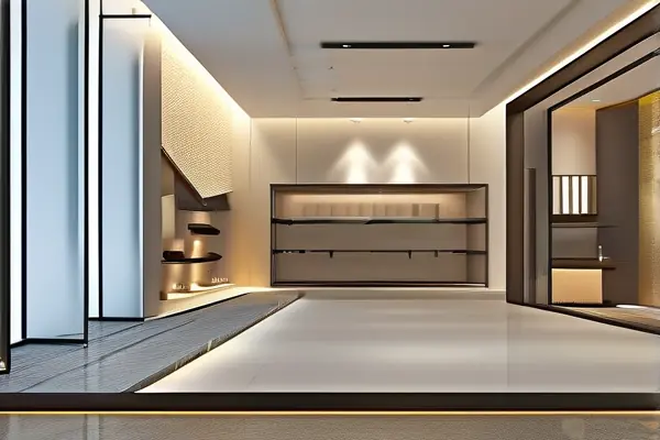 专业展厅装修效果图展示灯光与动线设计