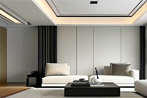 现代简约风格的新型吊顶设计效果图