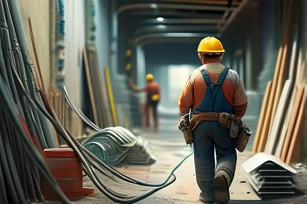 ktv装修水电施工现场
