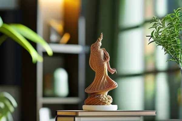 现代家居中摆放的精美雕像工艺品