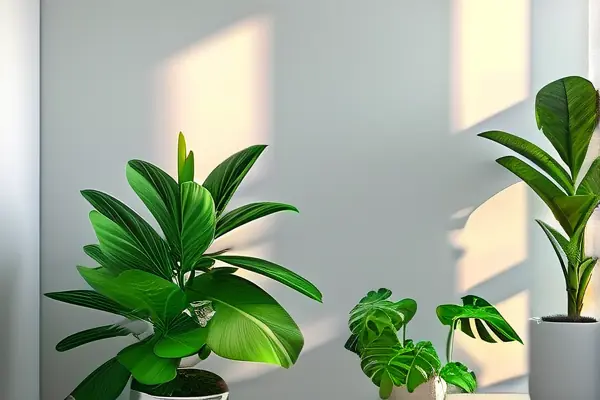 多种花卉盆栽绿植在现代家居环境中的摆放效果