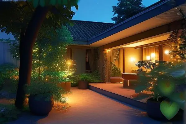 布艺庭院灯实景效果图