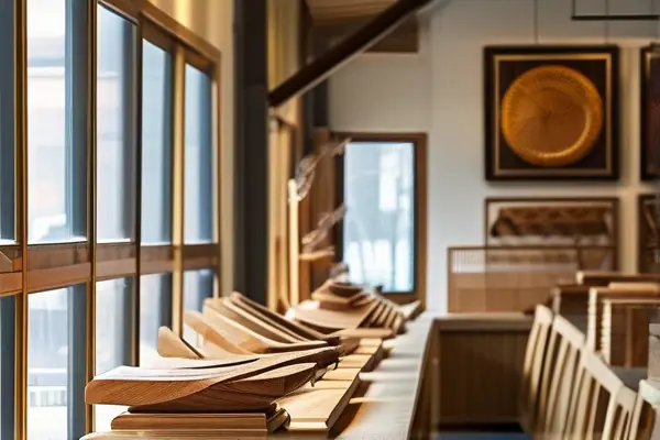 木装修工艺品厂内部工作场景展示