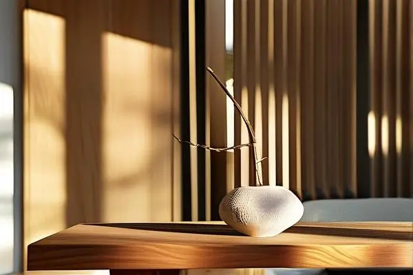 现代家居中的木质装修工艺品展示