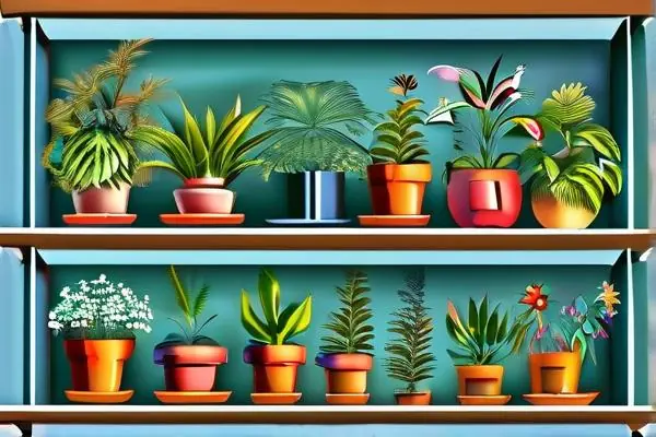 多样化的盆栽植物花卉品种展示