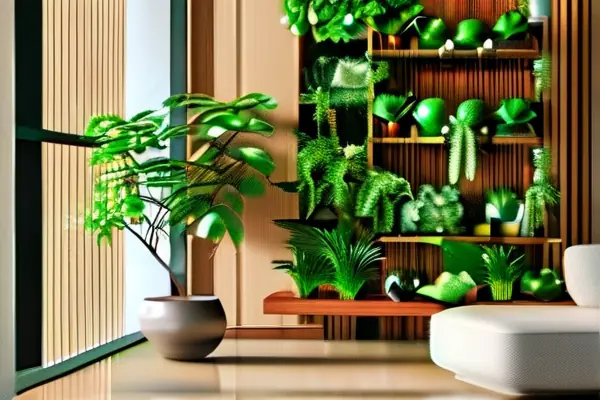 室内盆栽植物净化空气的场景