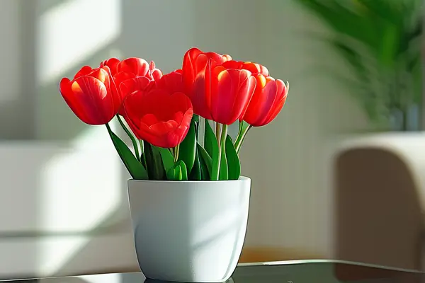 室内净化郁金香盛开效果图