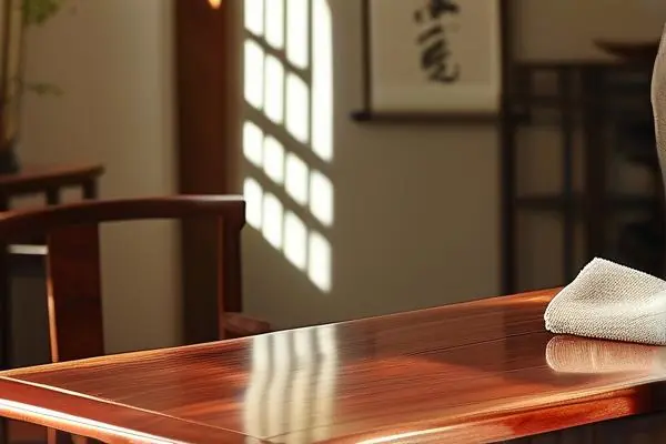 正确保养红木家具的示范图