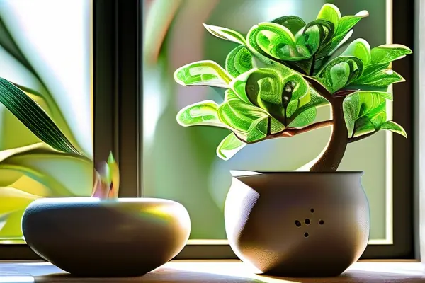 寓意吉祥的茂盛发财树摆放在新家场景中