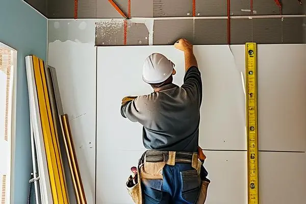 扬州装修师傅现场施工测量